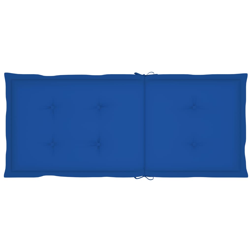 Gartenstuhlauflagen für Hochlehner 2 Stk. Königsblau 120x50x3cm