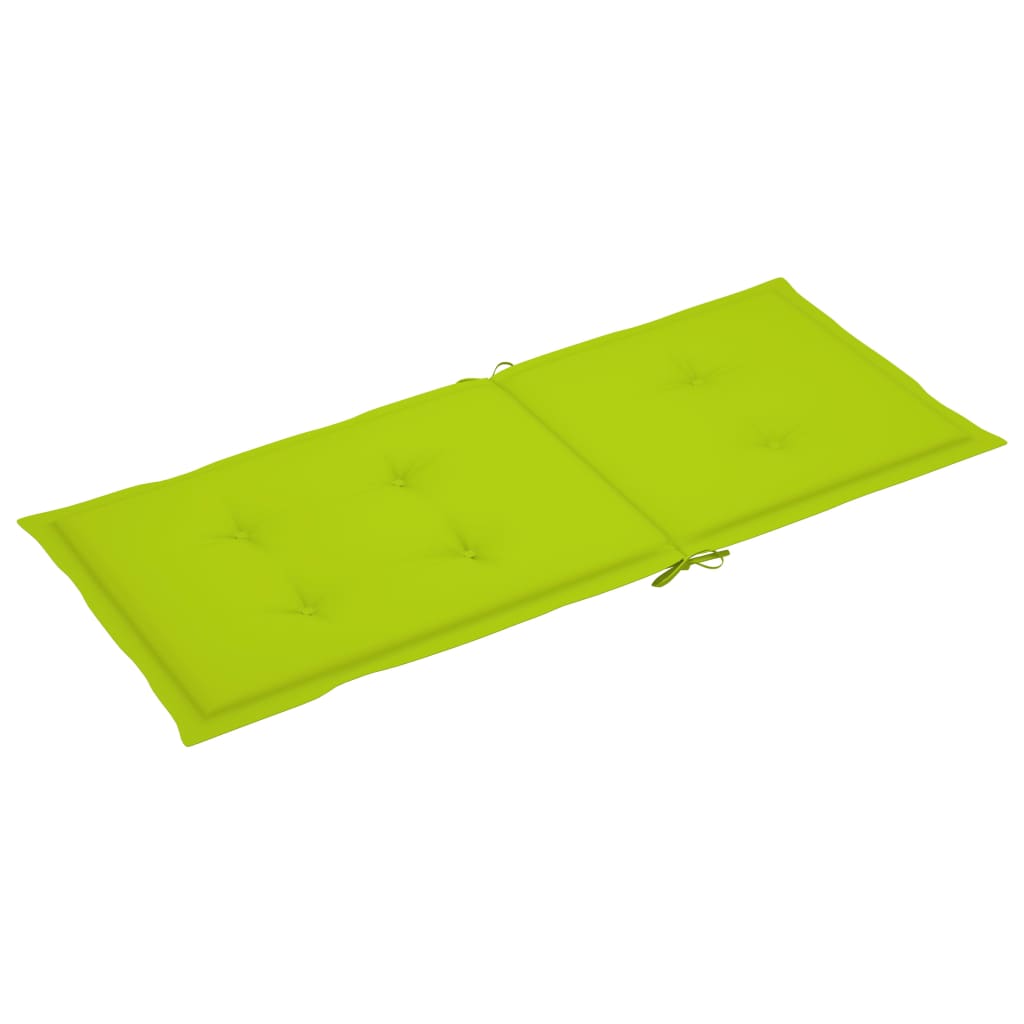 Gartenstuhlauflagen für Hochlehner 2 Stk. Hellgrün 120x50x3 cm