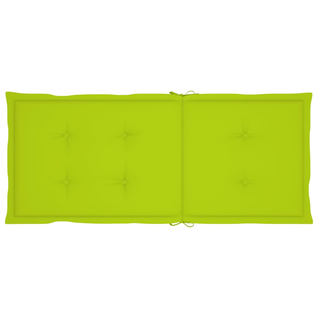 Gartenstuhlauflagen für Hochlehner 2 Stk. Hellgrün 120x50x3 cm