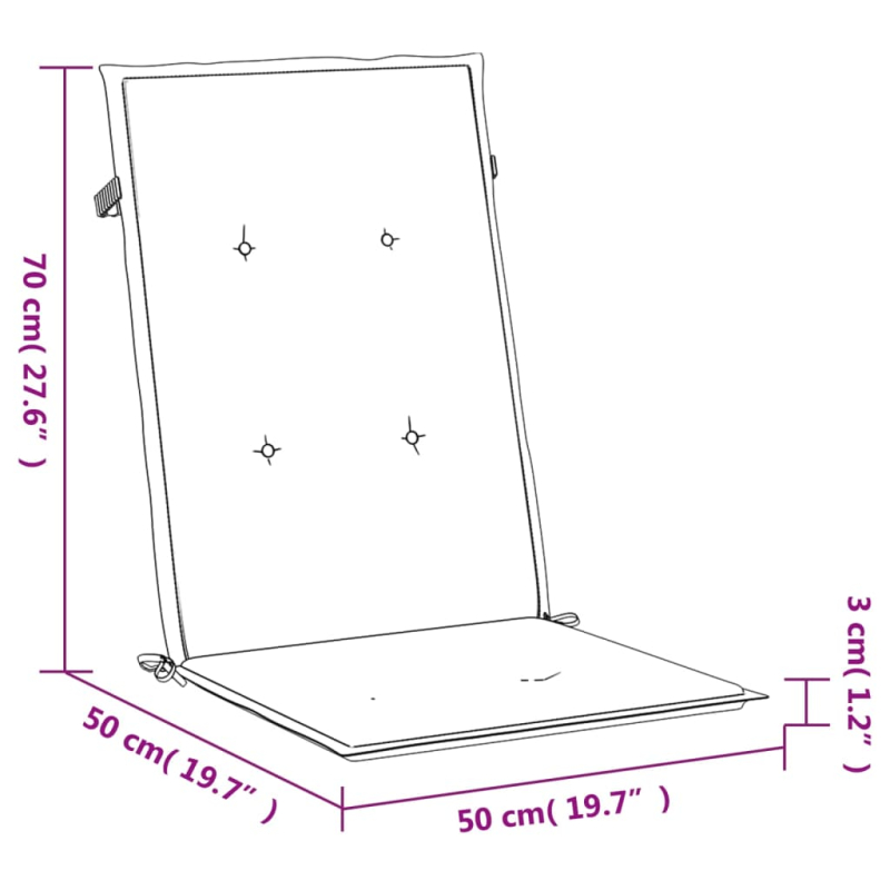 Gartenstuhlauflagen für Hochlehner 6 Stk. Knallgrün 120x50x3 cm