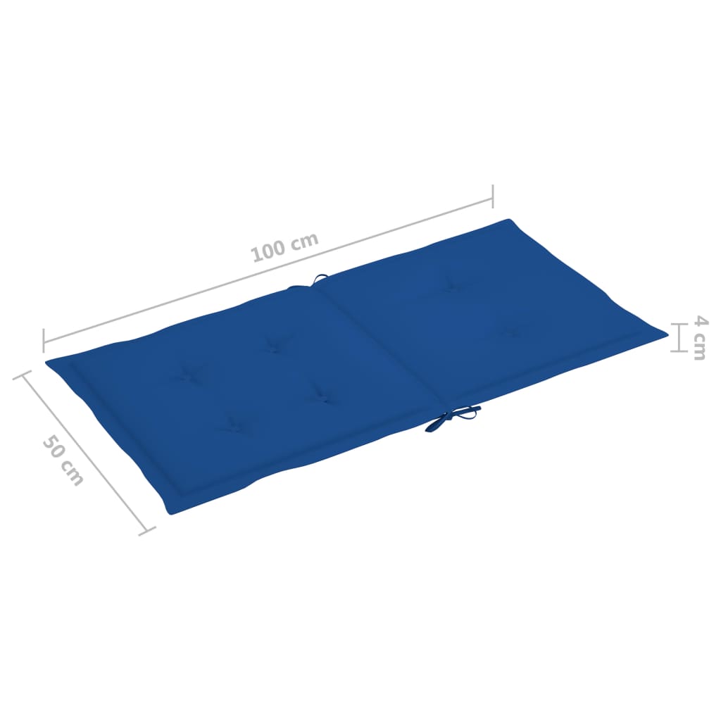 Gartenstuhlauflagen für Niedriglehner 4 Stk. 100x50x3 cm