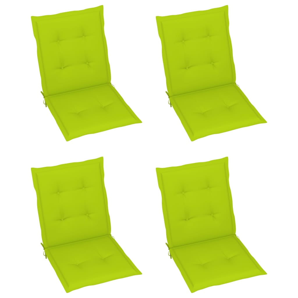 Gartenstuhlauflagen für Niedriglehner 4Stk Knallgrün 100x50x3cm