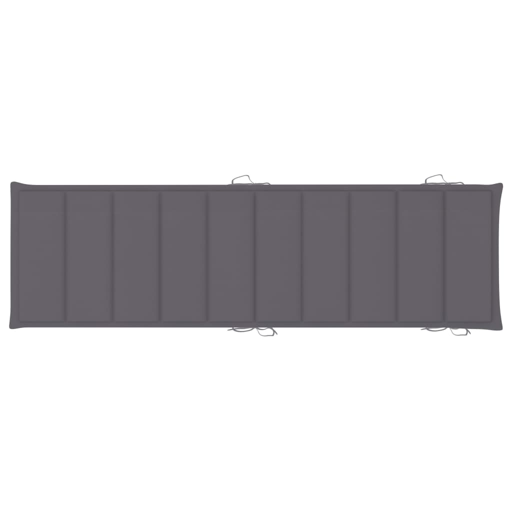 Sonnenliegen-Auflage Anthrazit 186x58x4 cm Oxford-Gewebe