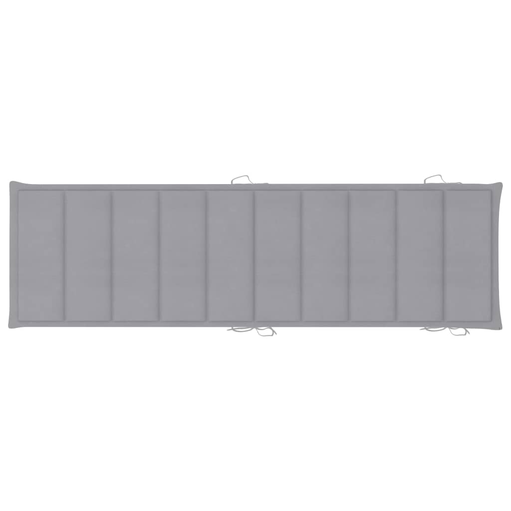 Sonnenliegen-Auflage Grau 186x58x4 cm Oxford-Gewebe