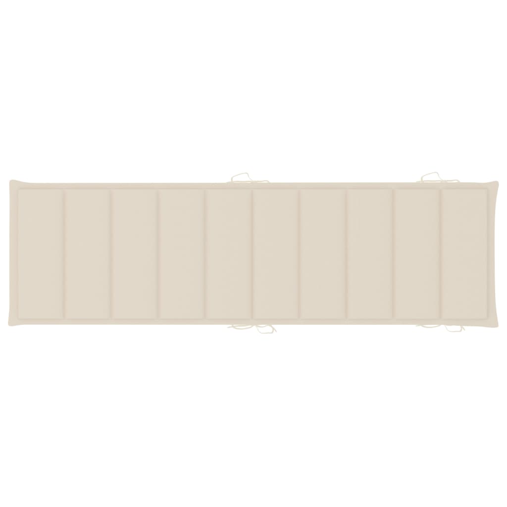 Sonnenliegen-Auflage Creme 186x58x4 cm Oxford-Gewebe