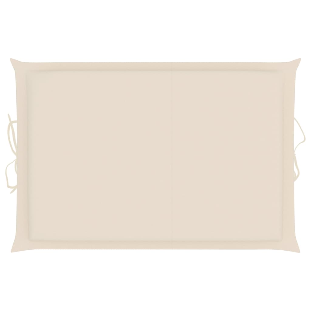 Sonnenliegen-Auflage Creme 186x58x4 cm Oxford-Gewebe
