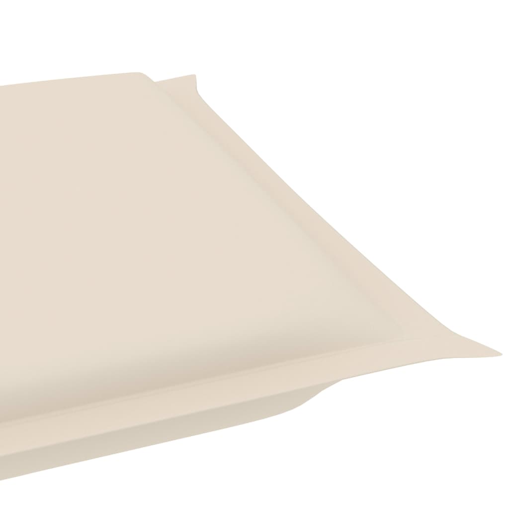 Sonnenliegen-Auflage Creme 186x58x4 cm Oxford-Gewebe