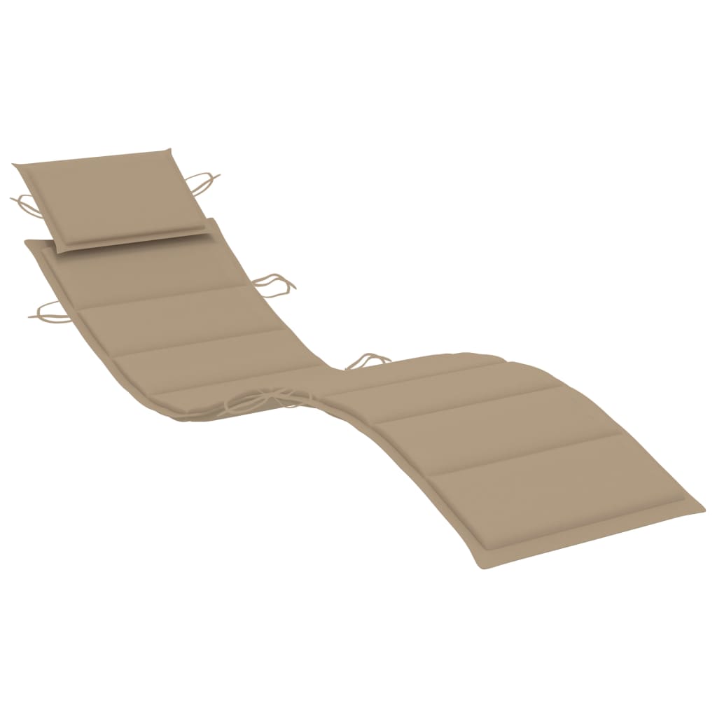 Sonnenliegen-Auflage Beige 186x58x4 cm Oxford-Gewebe
