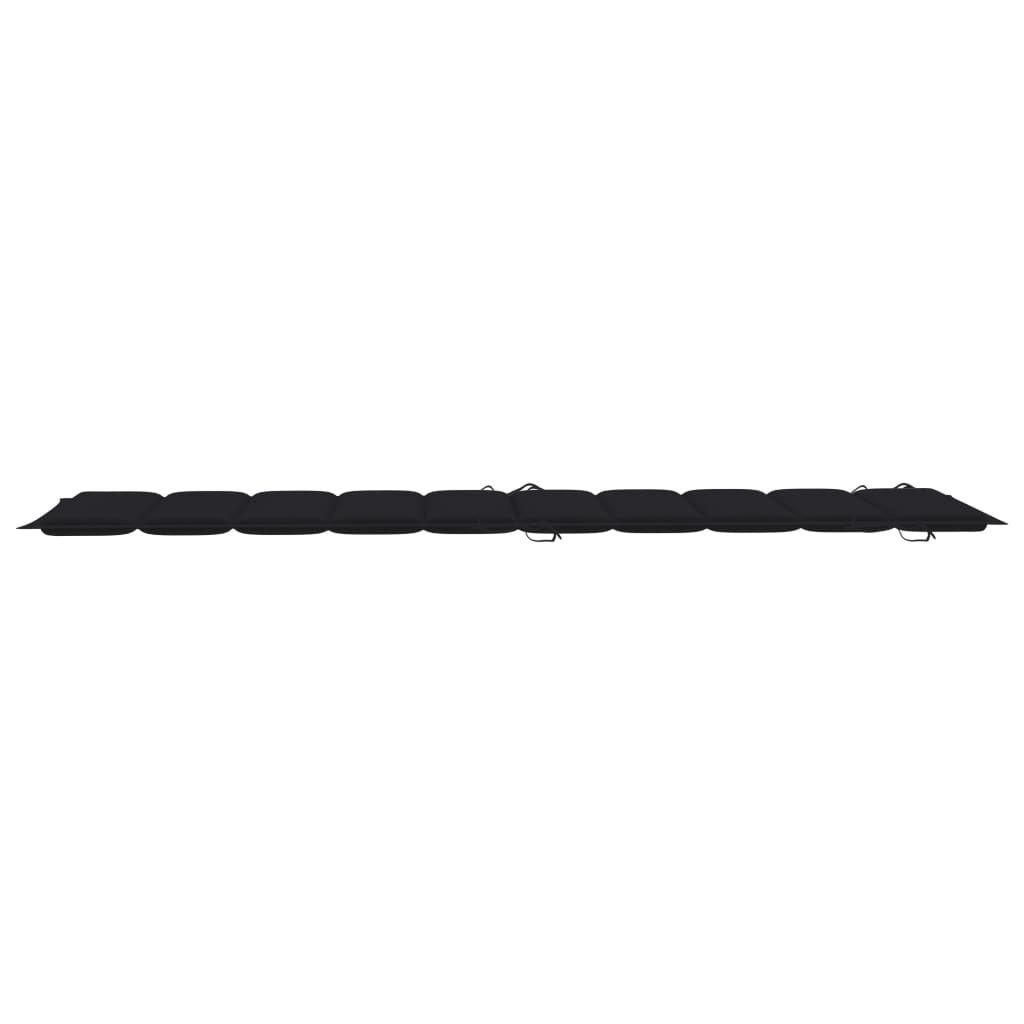 Sonnenliegen-Auflage Schwarz 186x58x4 cm Oxford-Gewebe