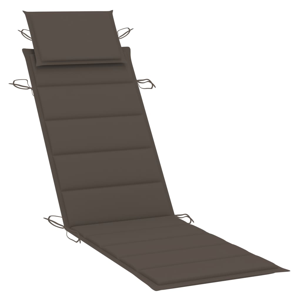 Sonnenliegen-Auflage Taupe 186x58x4 cm Oxford-Gewebe