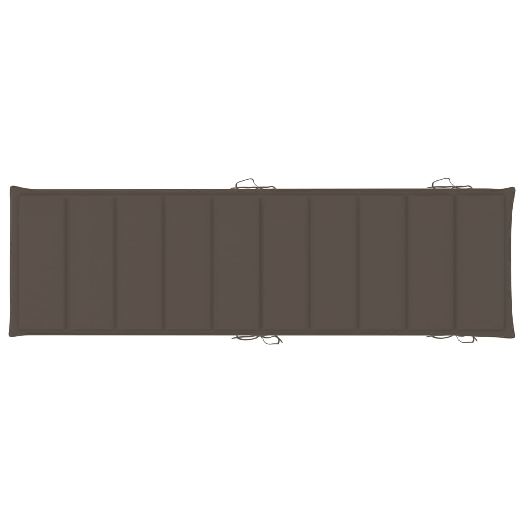 Sonnenliegen-Auflage Taupe 186x58x4 cm Oxford-Gewebe