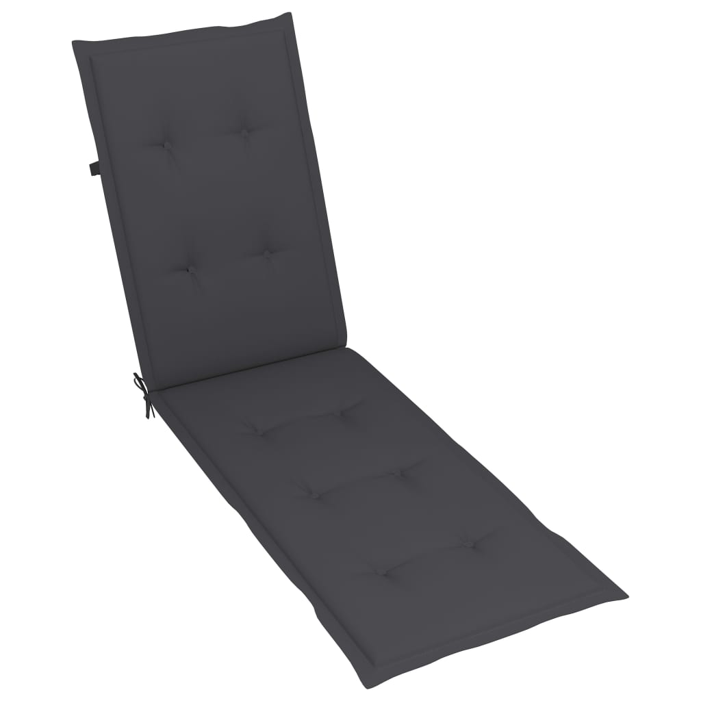 Liegestuhl-Auflage Anthrazit (75+105)x50x4 cm
