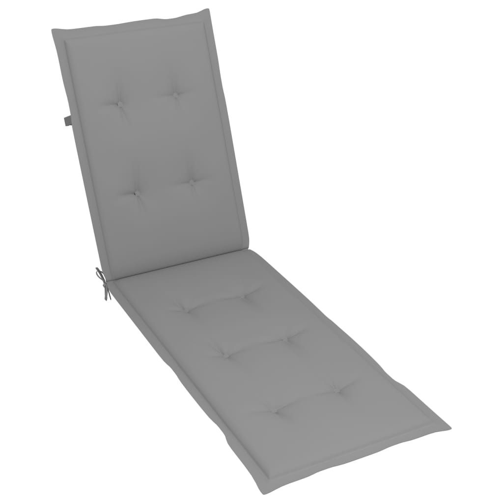 Liegestuhl-Auflage Grau (75+105)x50x4 cm