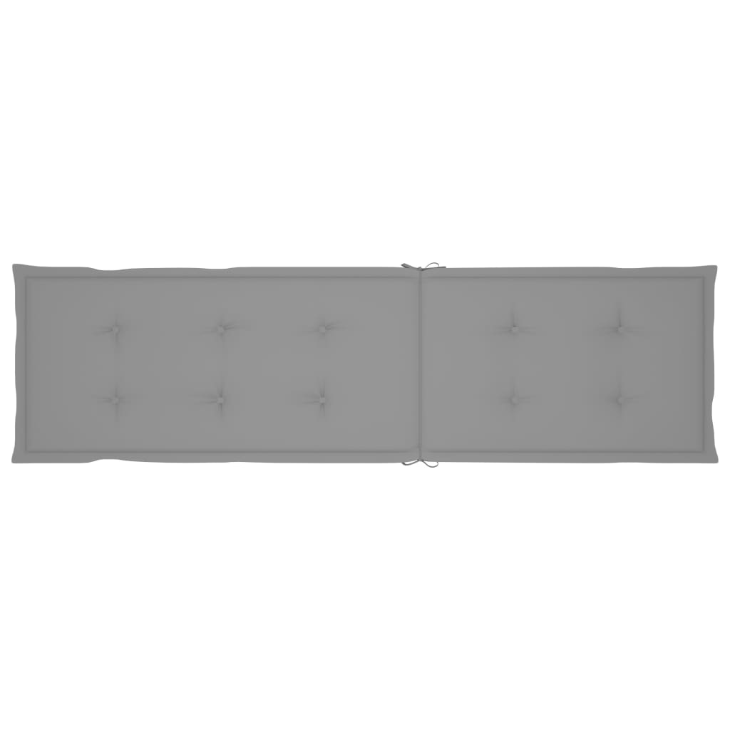Liegestuhl-Auflage Grau (75+105)x50x4 cm