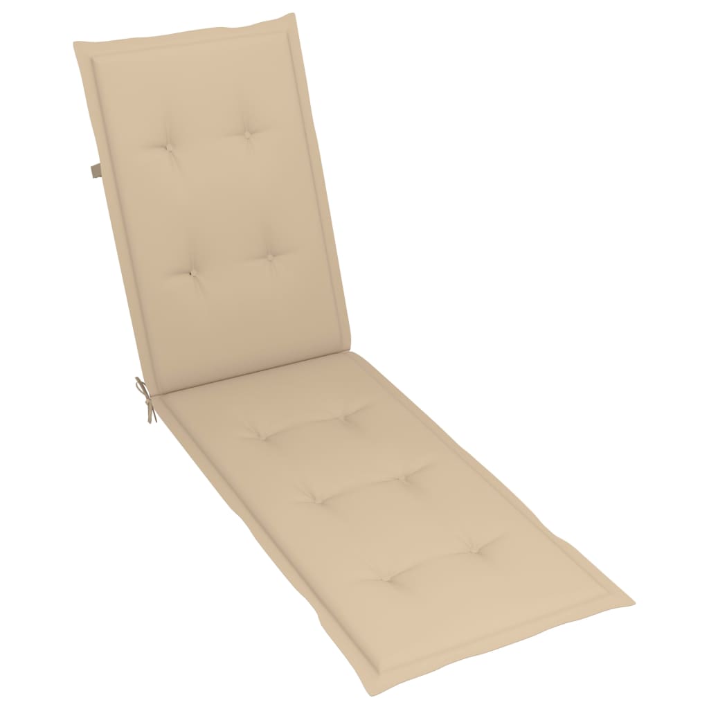 Liegestuhl-Auflage Beige (75+105)x50x4 cm