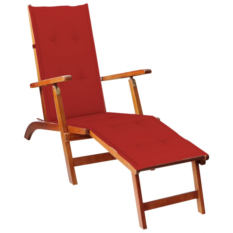 Liegestuhl-Auflage Rot (75+105)x50x4 cm