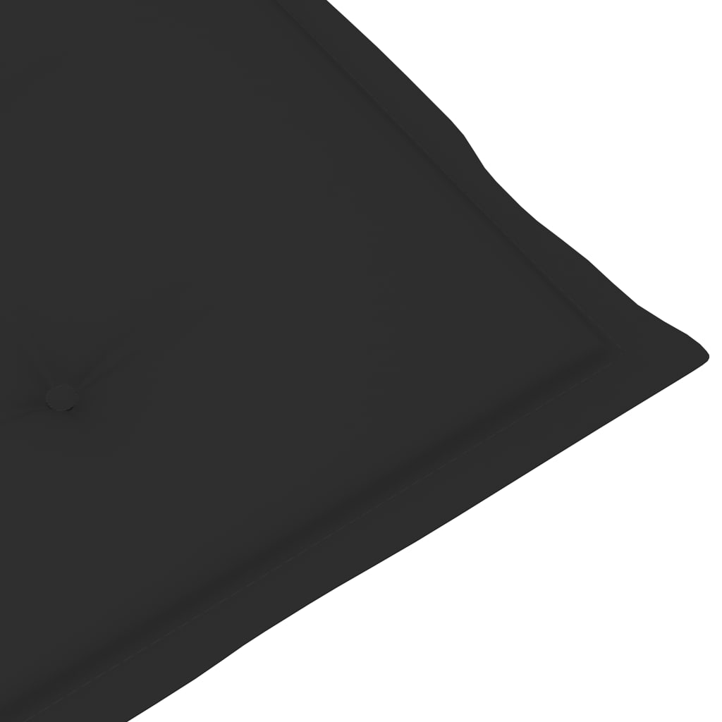 Liegestuhl-Auflage Schwarz (75+105)x50x4 cm