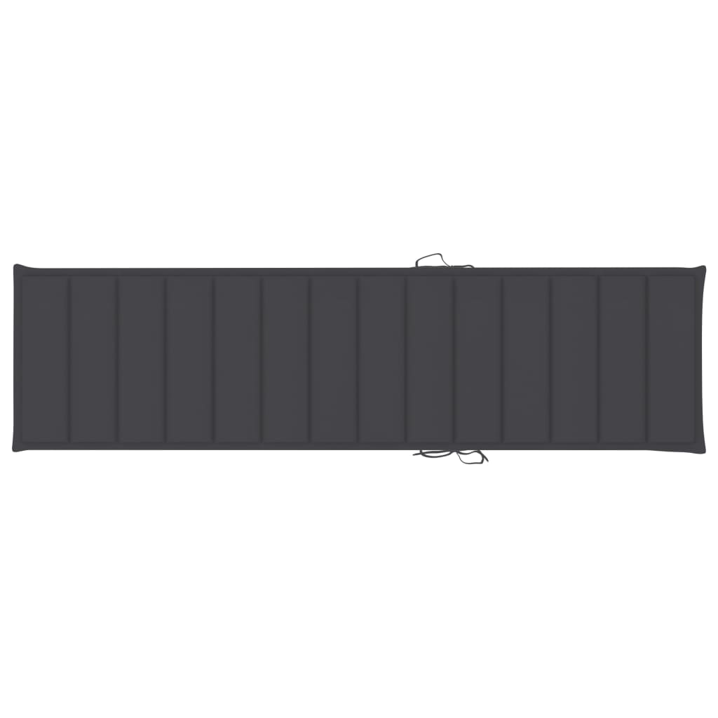 Sonnenliegen-Auflage Anthrazit 200x50x3 cm Oxford-Gewebe