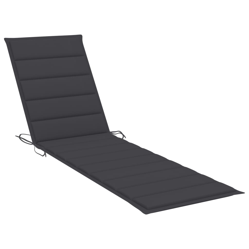 Sonnenliegen-Auflage Anthrazit 200x50x3 cm Oxford-Gewebe