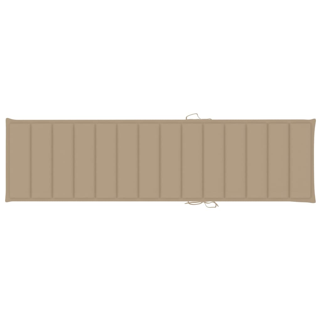 Sonnenliegen-Auflage Beige 200x50x3 cm Oxford-Gewebe