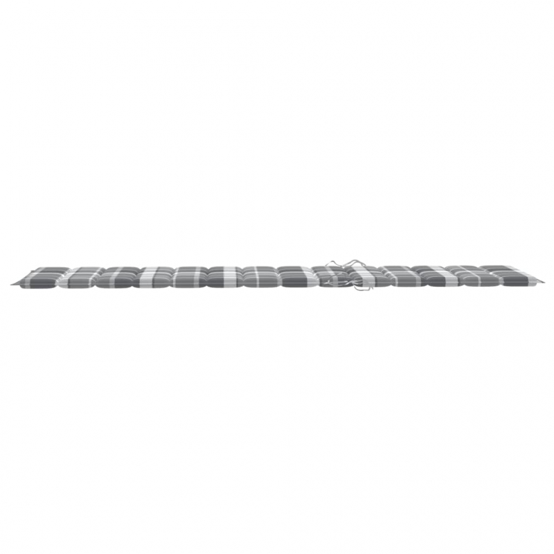 Sonnenliegen-Auflage Grau Karomuster 200x50x3 cm Oxford-Gewebe