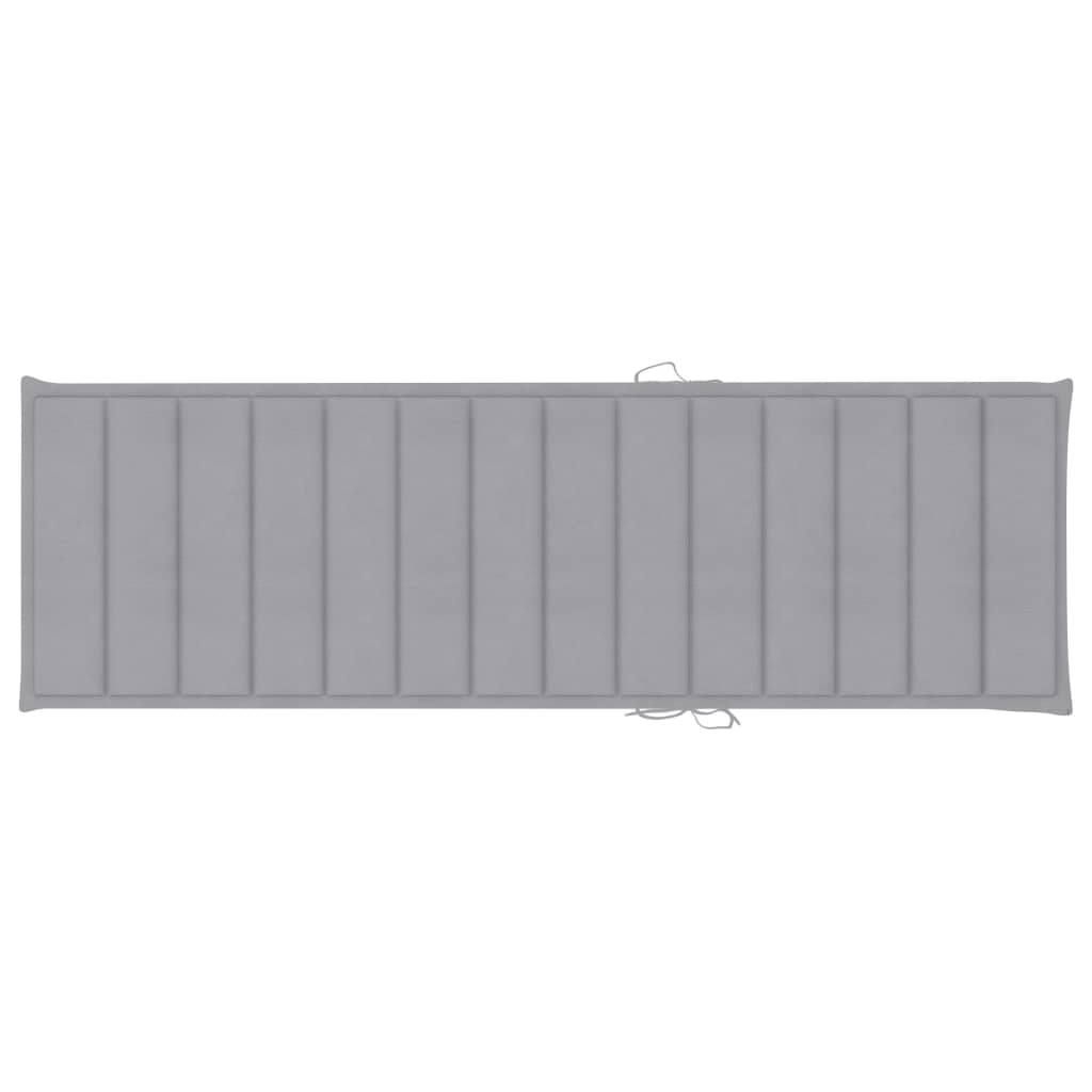 Sonnenliegen-Auflage Grau 200x60x3 cm Oxford-Gewebe