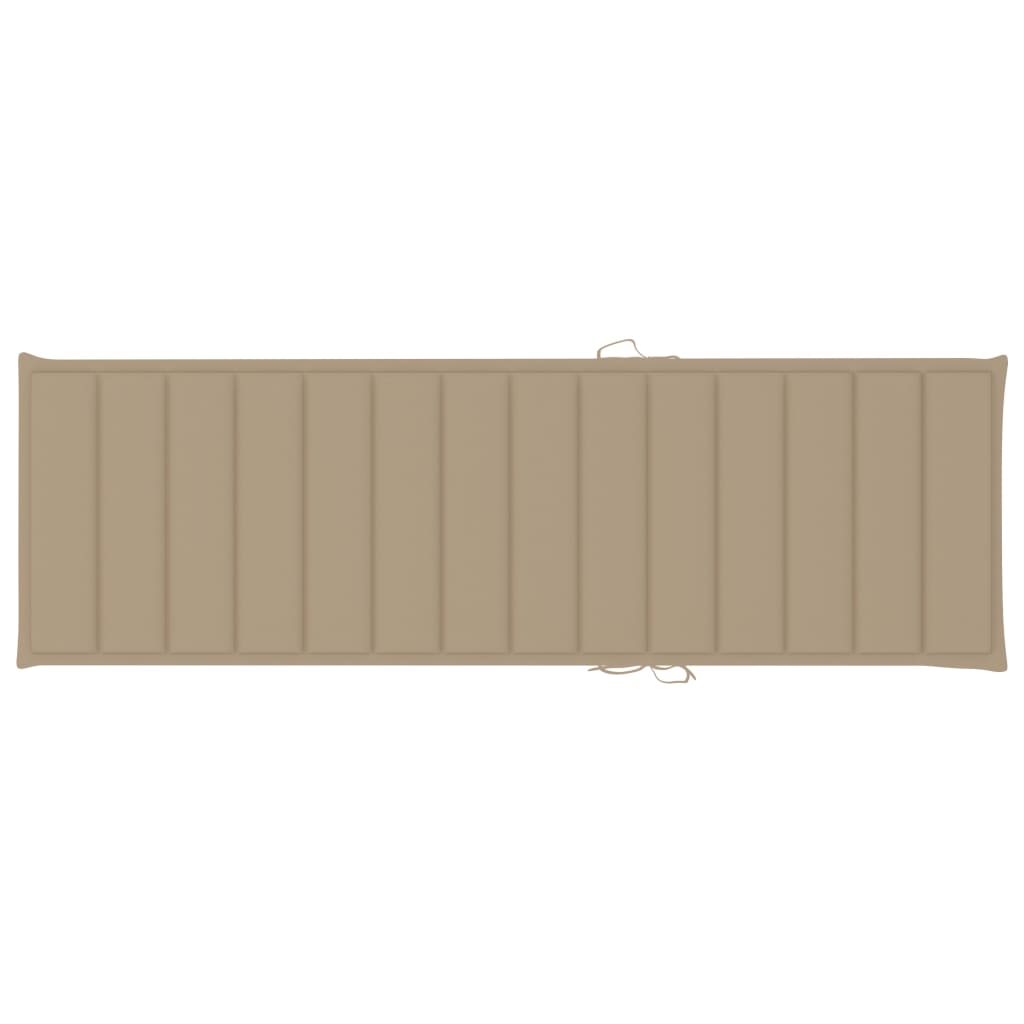 Sonnenliegen-Auflage Beige 200x60x3 cm Oxford-Gewebe
