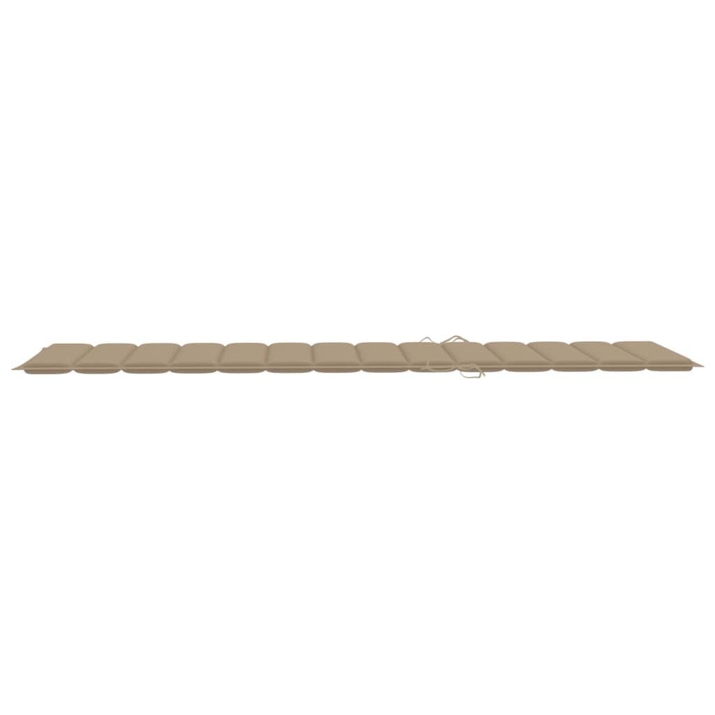 Sonnenliegen-Auflage Beige 200x60x3 cm Oxford-Gewebe