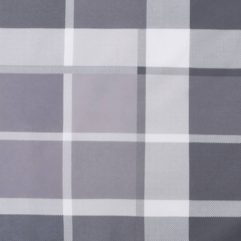 Sonnenliegen-Auflage Grau Karomuster 200x60x3 cm Oxford-Gewebe