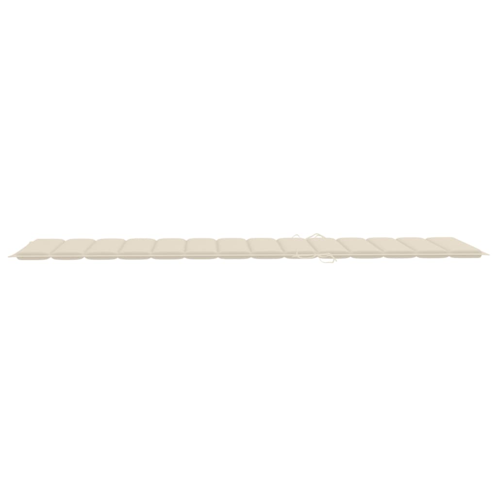 Sonnenliegen-Auflage Creme 200x70x3 cm Oxford-Gewebe