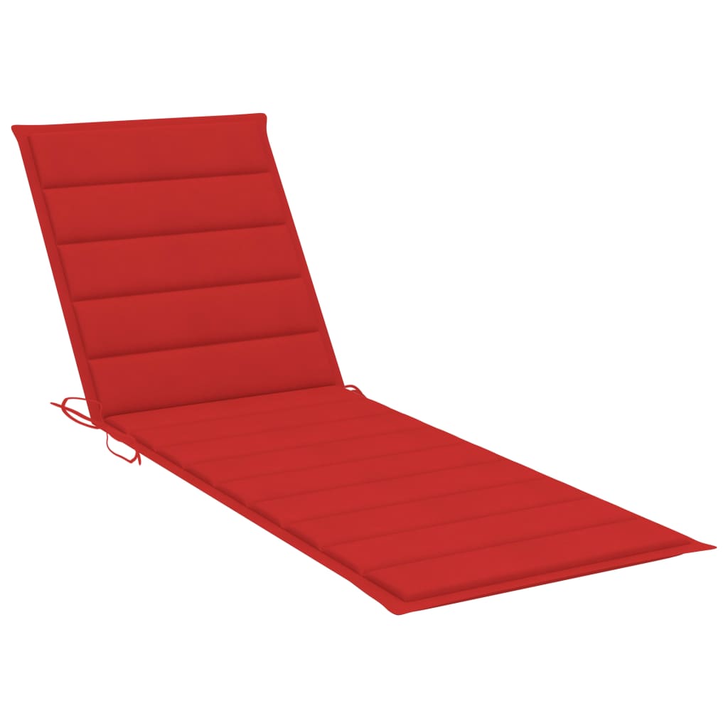 Sonnenliegen-Auflage Rot 200x70x3 cm Oxford-Gewebe