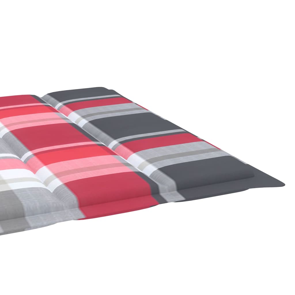 Sonnenliegen-Auflage Rot Karomuster 200x70x3 cm Oxford-Gewebe