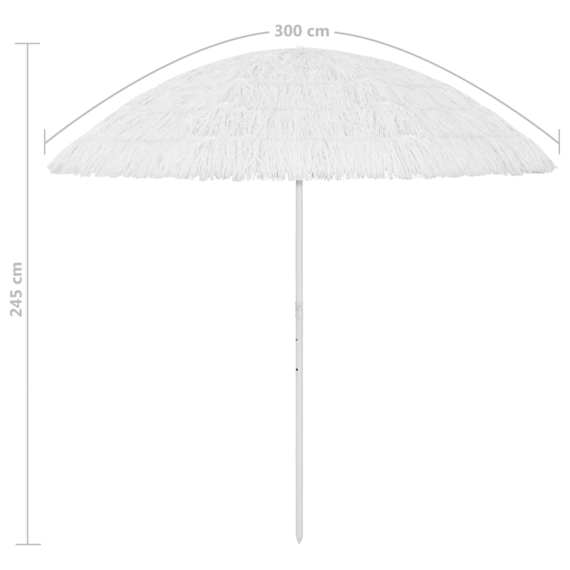 Sonnenschirm Hawaii Weiß 300 cm