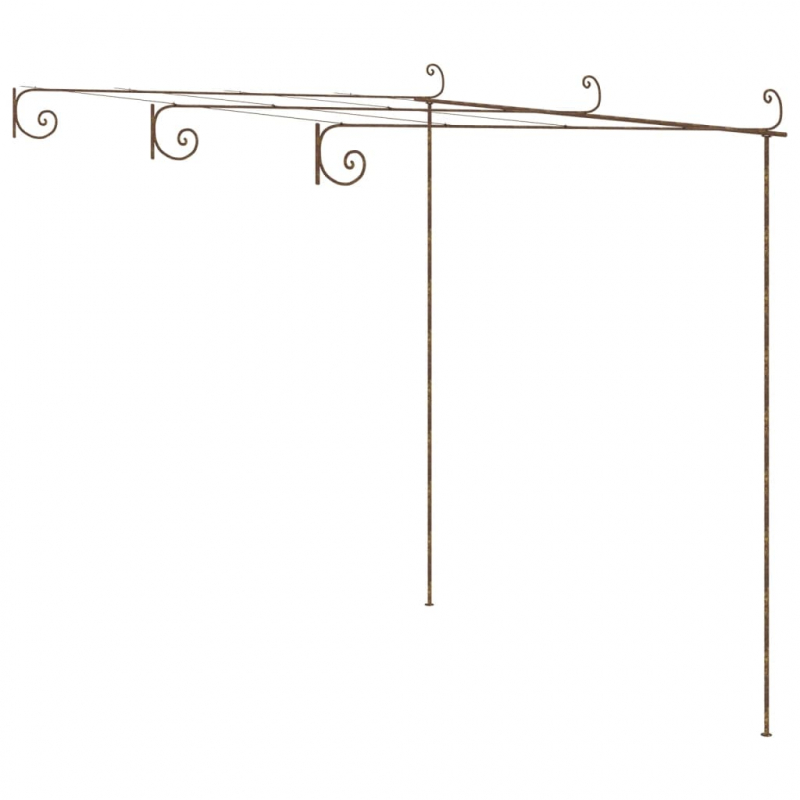 Garten-Pergola Antik-Braun 3x3x2,5 m Eisen