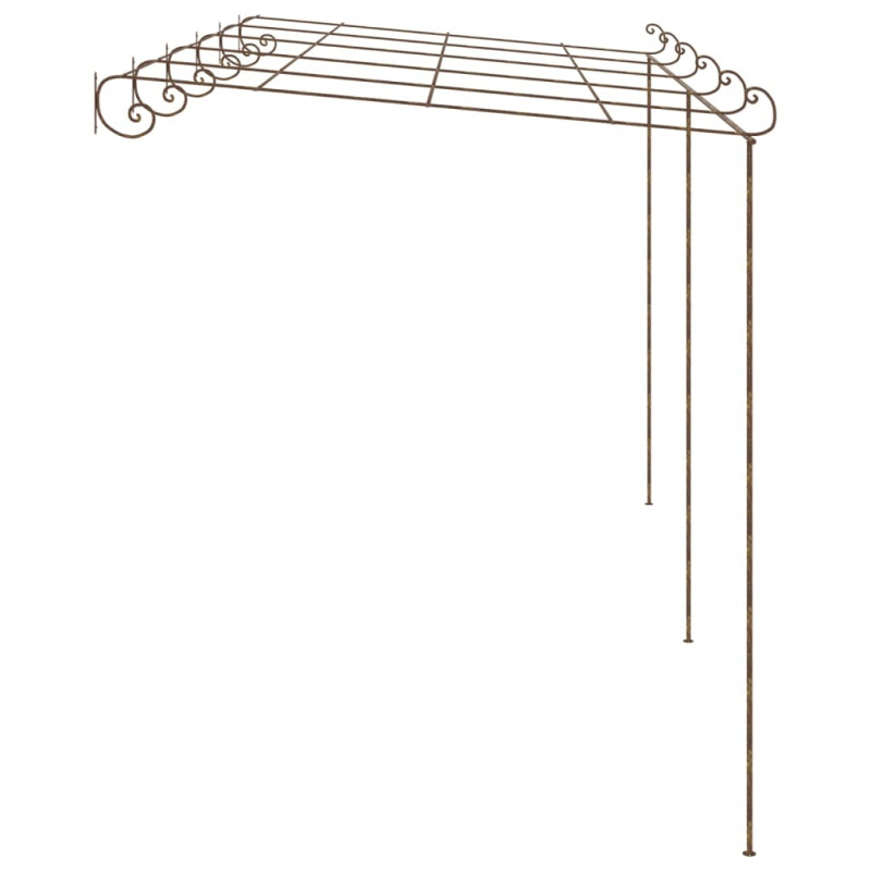 Garten-Pergola Antik-Braun 6x3x2,5 m Eisen