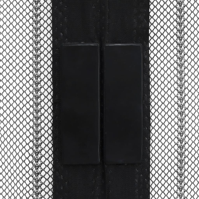 Fliegengitter-Türvorhänge 2 Stk. Magnet Schwarz 200x80 cm