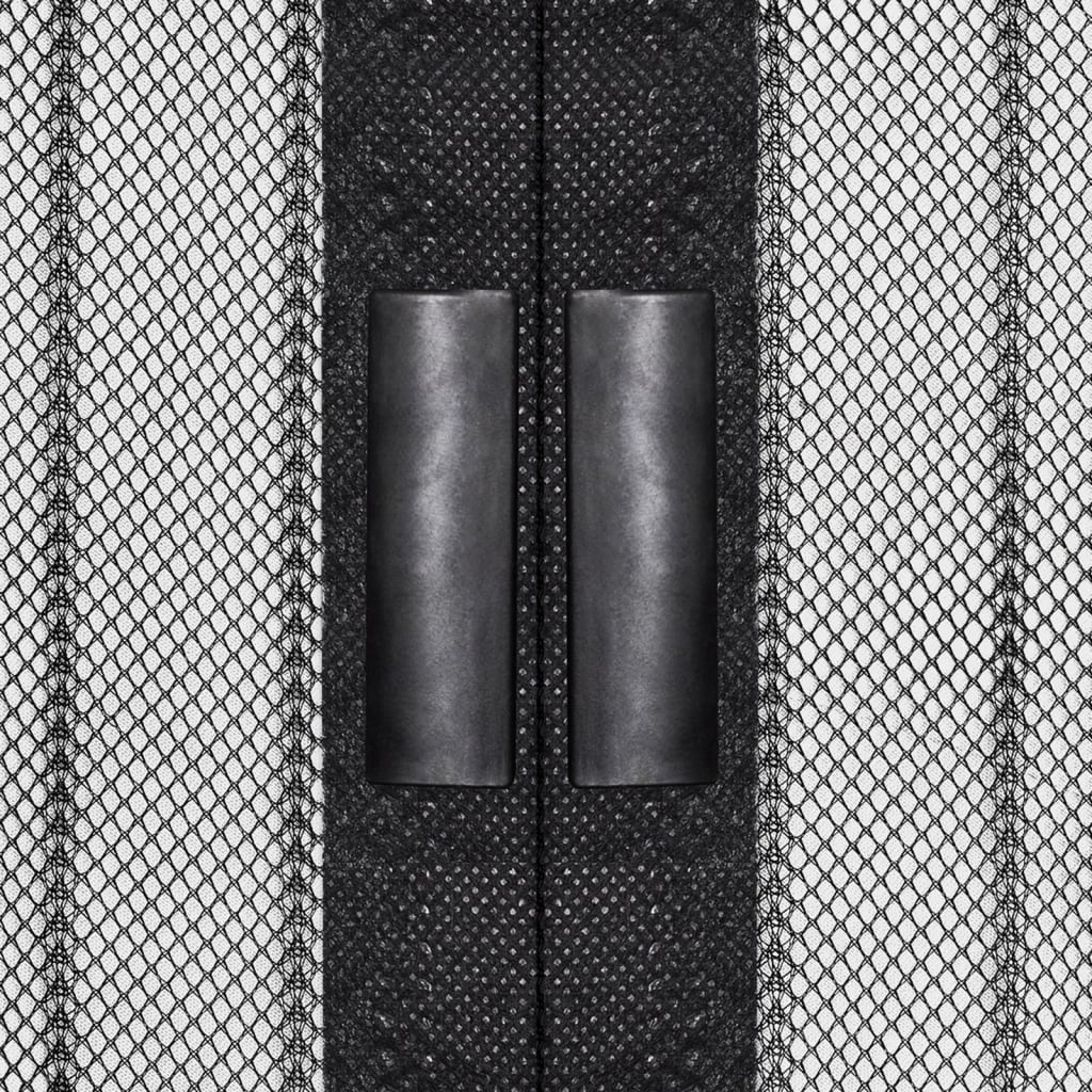 Fliegengitter-Türvorhänge 2 Stk. Magnet Schwarz 220x130 cm