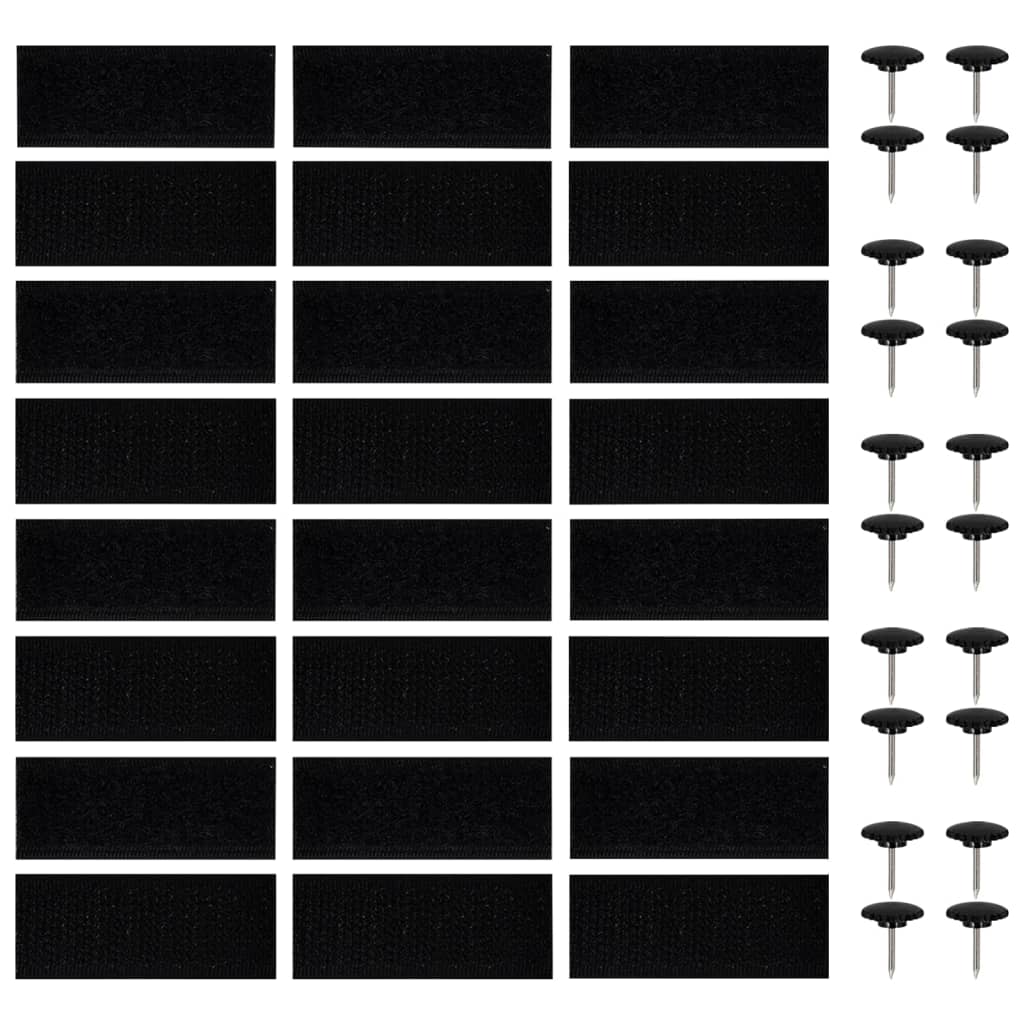Fliegengitter-Türvorhänge 2 Stk. Magnet Schwarz 220x130 cm