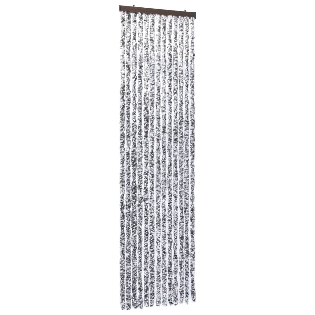 Insektenschutz-Vorhang Braun und Beige 56x200 cm Chenille