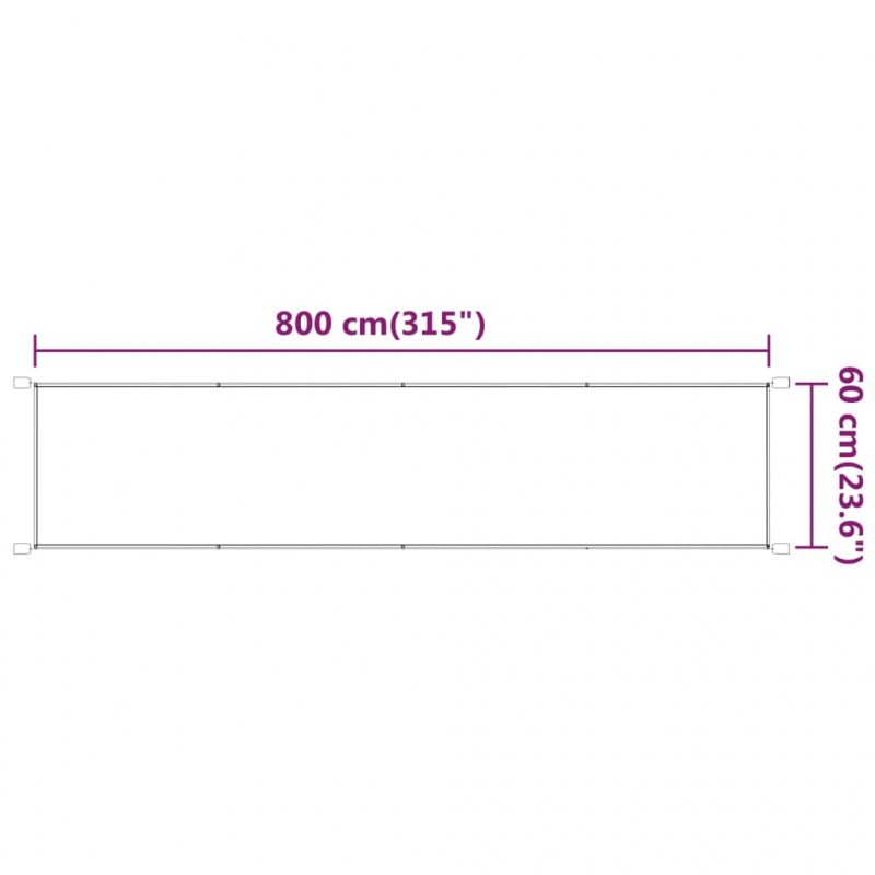 Senkrechtmarkise Beige 60x800 cm Oxford-Gewebe