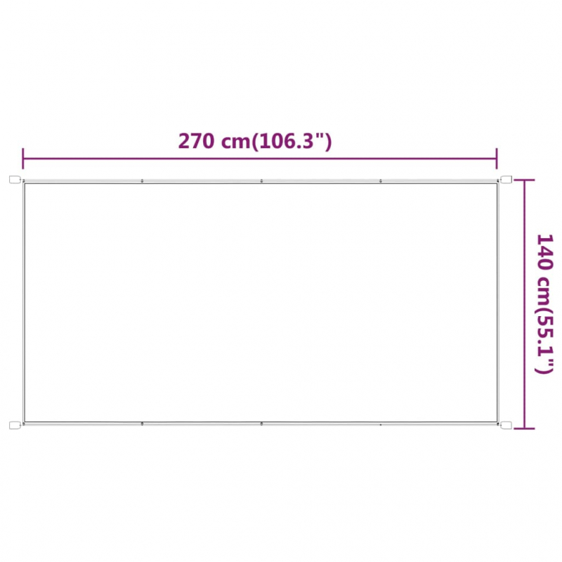 Senkrechtmarkise Beige 140x270 cm Oxford-Gewebe