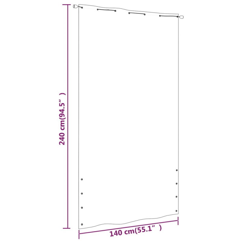 Balkon-Sichtschutz Taupe 140x240 cm Oxford-Gewebe