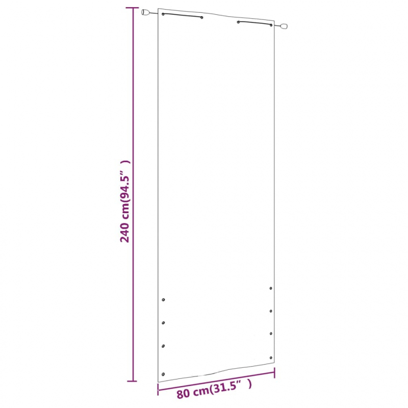 Balkon-Sichtschutz Blau 80x240 cm Oxford-Gewebe