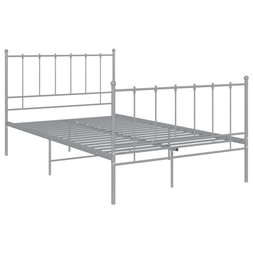 Bett Grau Metall 120x200 cm