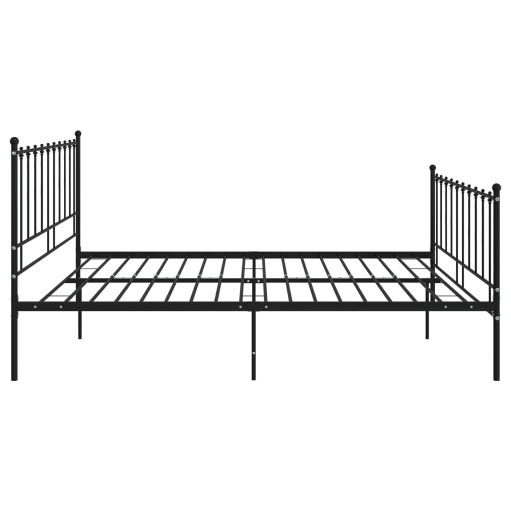 Bett Schwarz Metall 200x200 cm