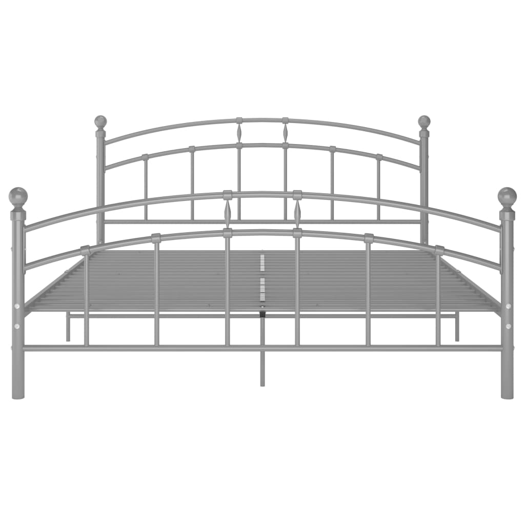 Bettgestell Grau Metall 200x200 cm