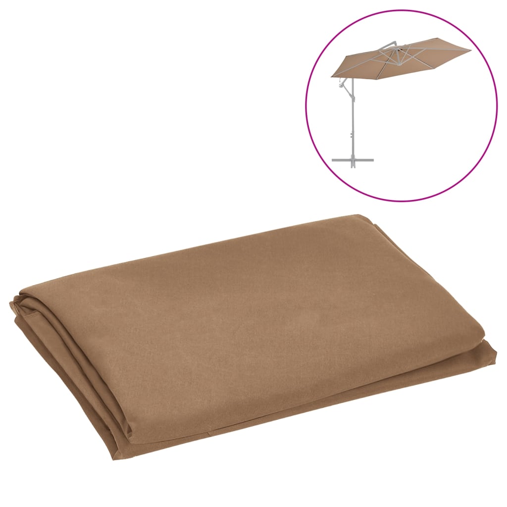 Ersatzbezug für Ampelschirm Taupe 300 cm