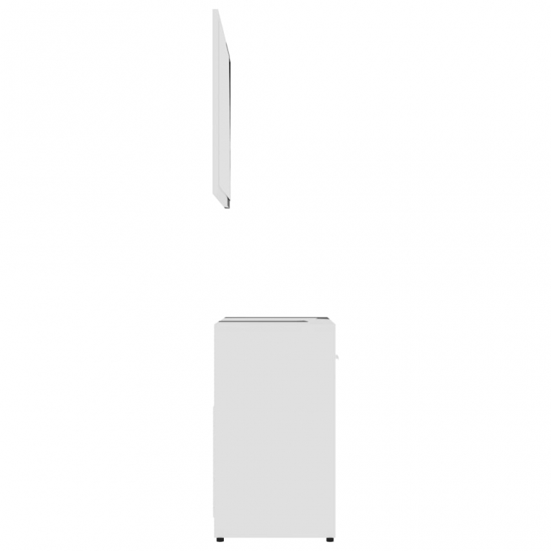 3-tlg. Badmöbel-Set Weiß Holzwerkstoff