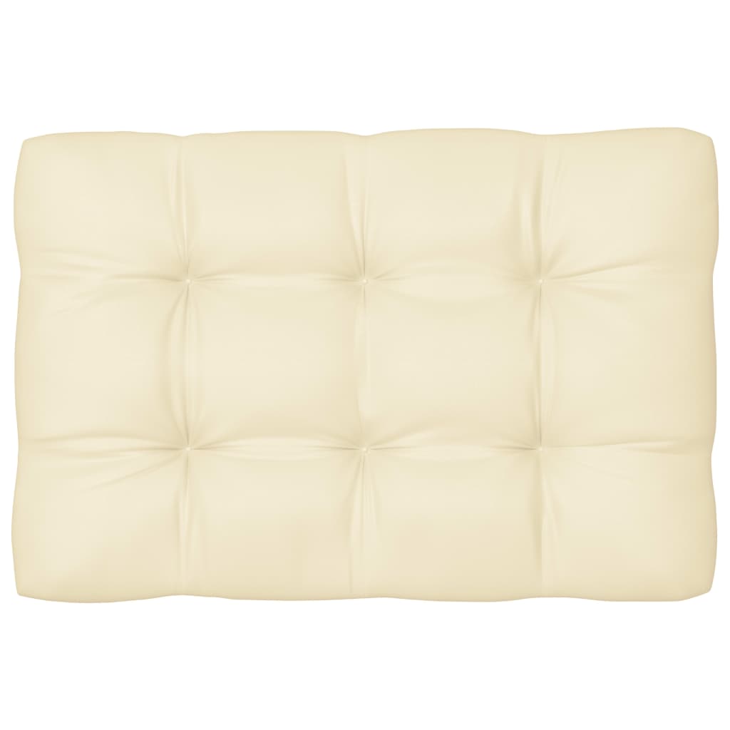 Palettenkissen Creme 120x80x12 cm Stoff