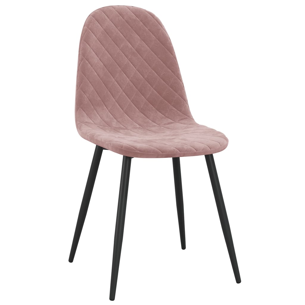 Esszimmerstühle 2 Stk. Rosa Samt